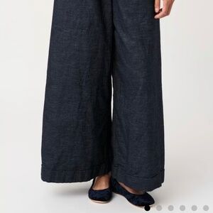 Daniela Gregis Cotton Twill Tasche Lungo Pants in Dark Denim